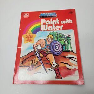 Vintage Golden Paint With Water Book Masters Of The Universe 24 Pages AS IS
